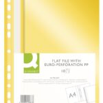 Skoroszyt Q-CONNECT, PP, A4, standard, 120/170mikr., wpinany, żółty