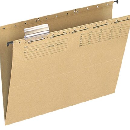 Teczka zawieszkowa Q-CONNECT, karton, A4, 250gsm, jasnobrązowa (opakowanie 25 szt.)