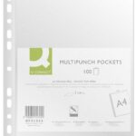 Koszulki na dokumenty Q-CONNECT, PP, A4, groszkowe, 50mikr., 100szt.