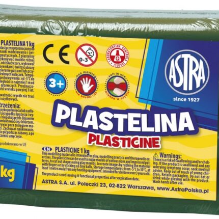 Plastelina Astra 1 kg zielona ciemna
