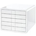 Zestaw 5 szufladek HAN iBox, ABS, A4, biały