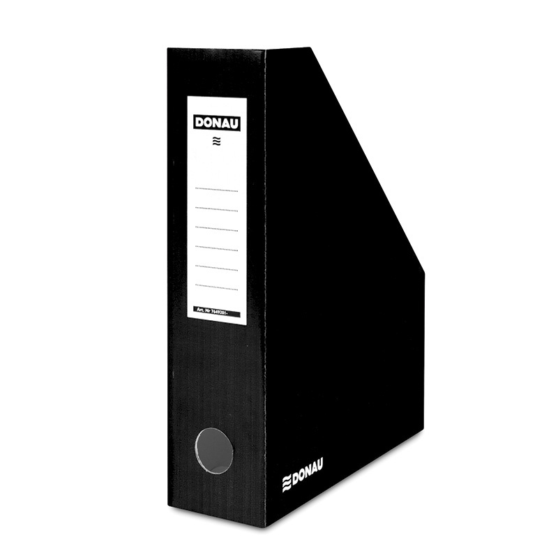 72331-18275-pojemnik_na_dokumenty_donau_karton_a4_80mm_lak-800w-1 Pojemnik na dokumenty DONAU, karton, ścięty, A4/80mm, lakierowany, czarny - obrazek 1