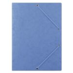 Teczka z gumką DONAU, preszpan, A4, 390gsm, 3-skrz., niebieska (opakowanie 10 szt.)