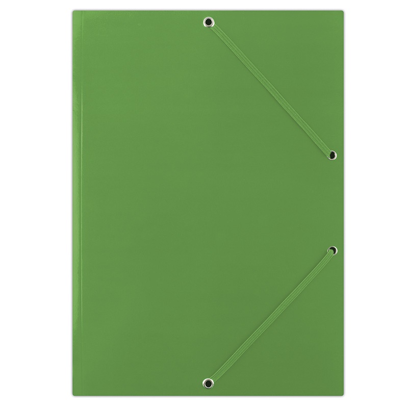 72852-15007-teczka_z_gumka_donau_karton_a4_400gsm_3_skrz_z-800w Teczka z gumką DONAU, karton, A4, 400gsm, 3-skrz., zielona - obrazek 1