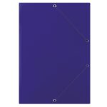 Teczka z gumką DONAU, karton, A4, 400gsm, 3-skrz., niebieska