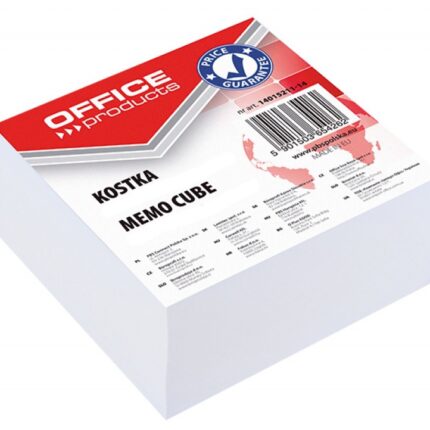 Kostka OFFICE PRODUCTS klejona, 85x85x40mm, biała