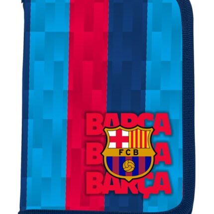 Piórnik pojedynczy bez wyposażenia FC BARCELONA - mix wzorów