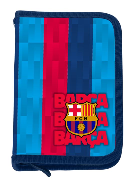 Piórnik pojedynczy bez wyposażenia FC BARCELONA - mix wzorów Piórnik pojedynczy bez wyposażenia FC BARCELONA - mix wzorów - obrazek 1
