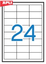 Etykiety poliestrowe APLI, 64,6x33,8mm, prostokątne, białe 20 ark. - obrazek 2