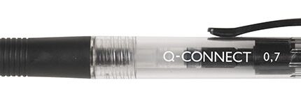 Długopis automatyczny Q-CONNECT 0,7mm, czarny (opakowanie 10 szt.)
