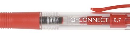 Długopis automatyczny Q-CONNECT 0,7mm, czerwony (opakowanie 10 szt.)
