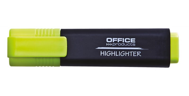 74673-20137-zakreslacz_fluorescencyjny_office_products_1_5-800w Zakreślacz fluorescencyjny OFFICE PRODUCTS, 1-5mm (linia), żółty (opakowanie 10 szt.) - obrazek 1