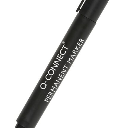 Marker permanentny Q-CONNECT, ścięty, 3-5mm (linia), czarny (opakowanie 10 szt.)
