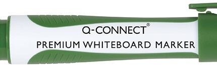 Marker do tablic Q-CONNECT Premium, gum. rękojeść, okrągły, 2-3mm (linia), zielony (opakowanie 10 szt.)