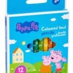 Kredki grafionowe okrągłe Peppa Pig - 12 kolorów - 7/85 mm
