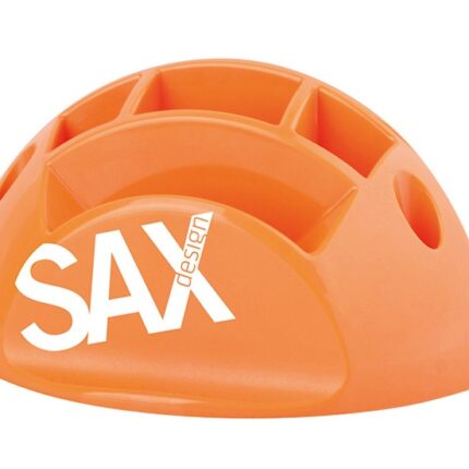 Przybornik na biurko SAX Design, z przegrodami, pomarańczowy