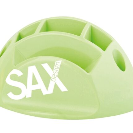 Przybornik na biurko SAX Design, z przegrodami, jasnozielony