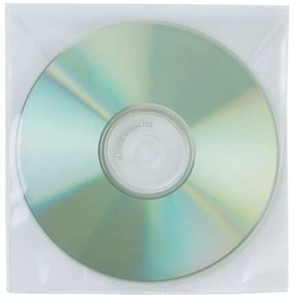 Koperty na płyty CD/DVD Q-CONNECT, 50szt., transparentny