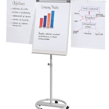 Flipchart mobilny FRANKEN, 68x110cm, tablica suchoś. -magn., z wyciąganymi ramionami