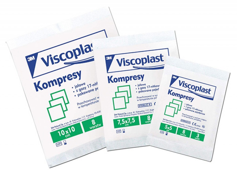 78655-21552-jalowe_kompresy_gazowe_viscoplast_bawelniane_1-800w-1 Jałowe kompresy gazowe VISCOPLAST, bawełniane, 17-nitkowe, 8 warstw 5x5cm, 3szt. - obrazek 1