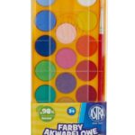 Farby akwarelowe Astra 18 kol - fi 23,5 mm z eurozawieszką