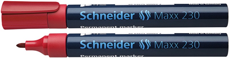 81661-24001-marker_permanentny_schneider_maxx_230_okragly_-800w Marker permanentny SCHNEIDER Maxx 230, okrągły, 1-3mm, czerwony (opakowanie 10 szt.) - obrazek 1