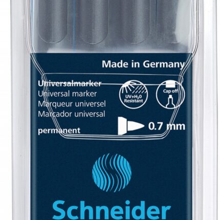 Zestaw foliopisów permanentnych SCHNEIDER Maxx 222, F, 0,7mm, 4 szt., miks kolorów