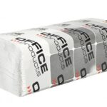 Ręczniki składane ZZ makulaturowe ekonomiczne OFFICE PRODUCTS, 1-warstwowe, 4000 listków, 20szt., białe