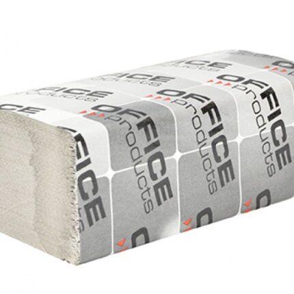 Ręczniki składane ZZ makulaturowe ekonomiczne OFFICE PRODUCTS, 1-warstwowe, 4000 listków, 20szt., szare