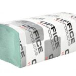 Ręczniki składane ZZ makulaturowe ekonomiczne OFFICE PRODUCTS, 1-warstwowe, 4000 listków, 20szt., zielone