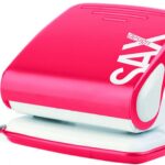 Dziurkacz SAXDesign 418 paperbox, dziurkuje do 30 kartek, czerwony