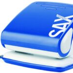 Dziurkacz SAXDesign 418 paperbox, dziurkuje do 30 kartek, niebieski
