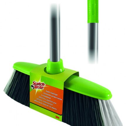 Szczotka SCOTCH BRITE™, z trzonkiem, zielono-srebrna