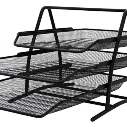Zestaw na biurko Q-CONNECT Office Set, metalowy, 3 szufladki, czarny