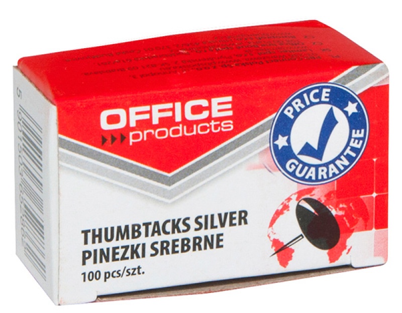 83641-20429-pinezki_klasyczne_office_products_100szt_srebr-800w Pinezki klasyczne OFFICE PRODUCTS, 100szt., srebrne - obrazek 1