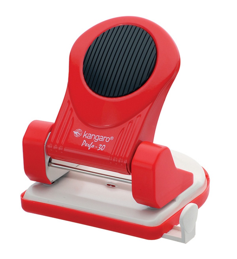 83689-25252-dziurkacz_kangaro_perfo_30_dziurkuje_do_30_kar-800w Dziurkacz KANGARO Perfo 30, dziurkuje do 30 kartek, czerwony - obrazek 1