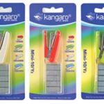 Zszywacz KANGARO Mini-10/Y2+zszywki, zszywa do 10 kartek, blister, mix kolorów