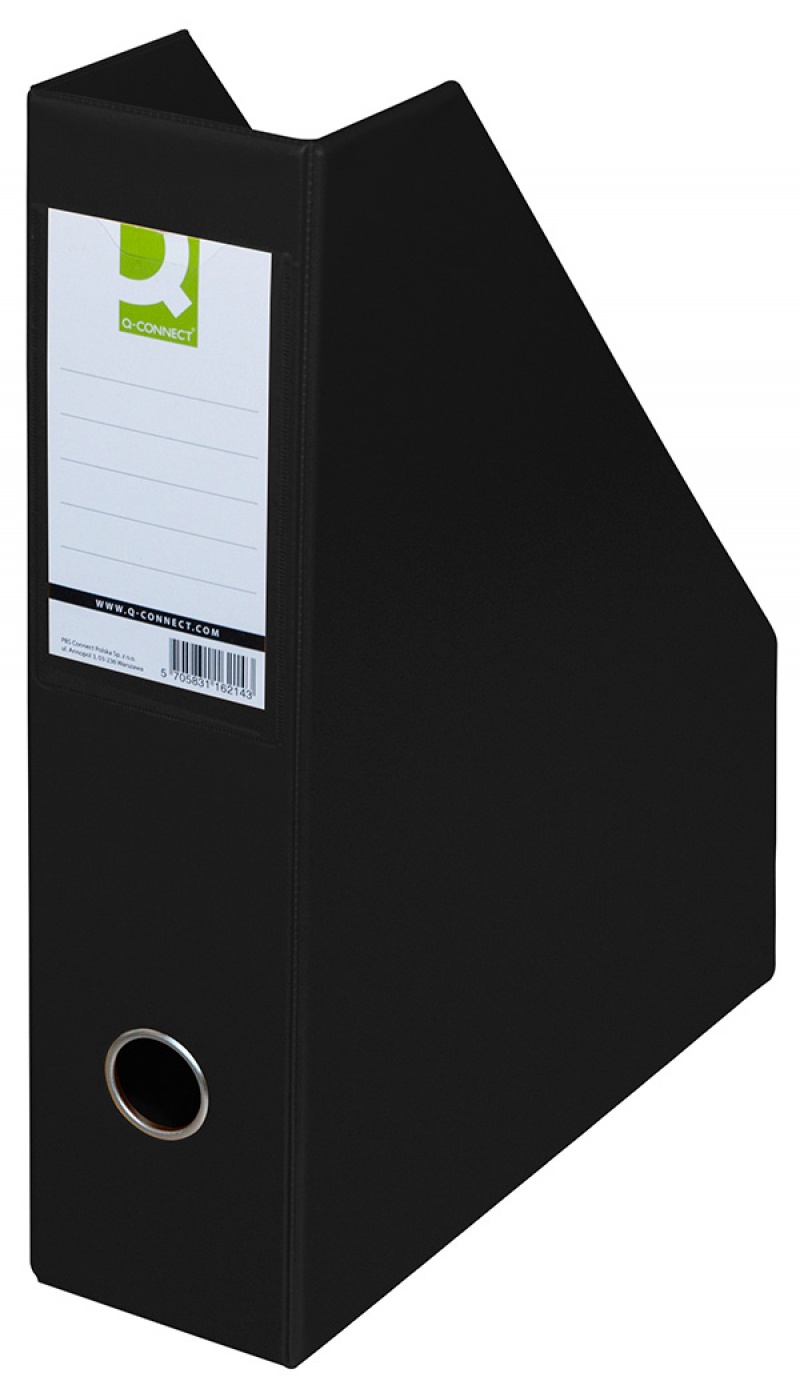 83856-19704-pojemnik_na_dokumenty_q_connect_pvc_a4_76_czar-800w Pojemnik na dokumenty Q-CONNECT, PVC, A4/76, czarny - obrazek 1