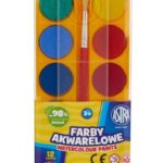 Farby akwarelowe Astra 12 kol - fi 30,0 mm z eurozawieszką
