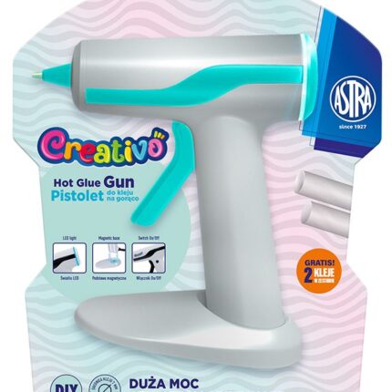 Pistolet do kleju na gorąco 30W ASTRA Creativo w zestawie 2 kleje
