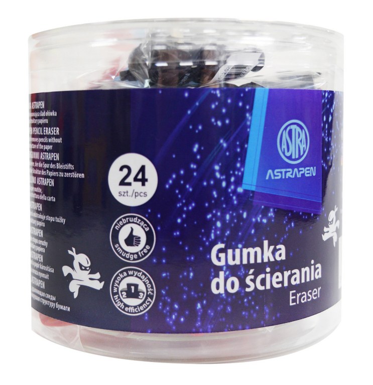 Gumka ołówkowa w kształcie Ninja ASTRAPEN - 24 szt. drum Gumka ołówkowa w kształcie Ninja ASTRAPEN - 24 szt. drum - obrazek 1