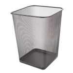 Kosz na śmieci Q-CONNECT Office Set, metalowy, 18l, czarny