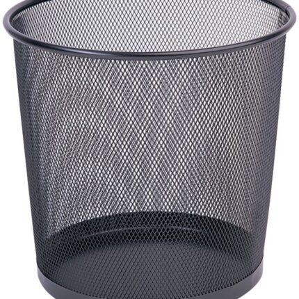 Kosz na śmieci Q-CONNECT Office Set, metalowy, 12l, czarny