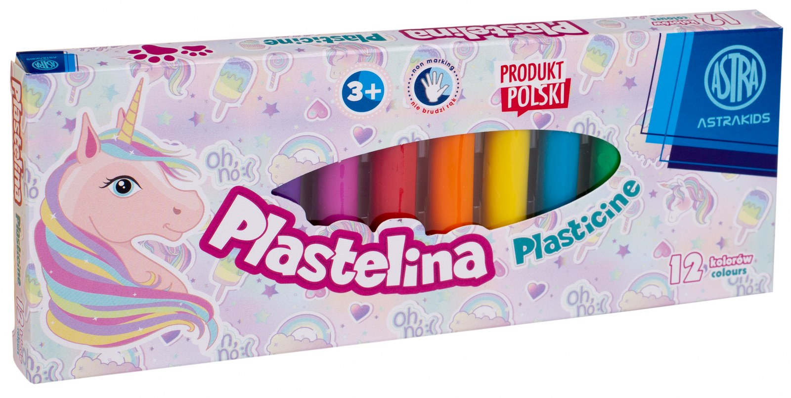 Plastelina Jednorożec Astra Kids 12 kolorów Plastelina Jednorożec Astra Kids 12 kolorów - obrazek 1