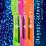 Długopis automatyczny trójkątny z gumowym uchwytem 0,7 mm ASTRAPEN Tropic - 3 szt. blister