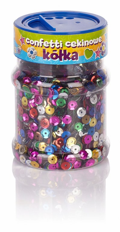 Confetti cekinowe kółka Creativo Astra 100g - mix kolorów Confetti cekinowe kółka Creativo Astra 100g - mix kolorów - obrazek 1