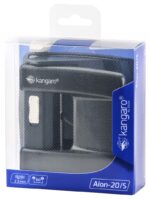 Dziurkacz KANGARO Aion-20/S, dziurkuje do 20 kartek, metalowy, w pudełku PP, metaliczny szary - obrazek 2