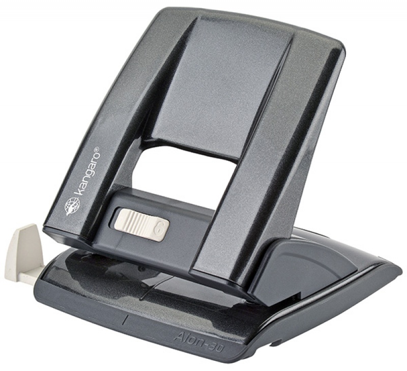 94924-61942-dziurkacz_kangaro_aion_30_dziurkuje_do_30_kart-800w Dziurkacz KANGARO Aion-30, dziurkuje do 30 kartek, metalowy, metaliczny szary - obrazek 1