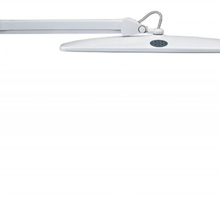 Lampka LED na biurko MAULwork, 21W, ze ściemniaczem, mocowana zaciskiem, biała