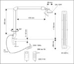 Lampka LED na biurko MAULwork, 21W, ze ściemniaczem, mocowana zaciskiem, biała - obrazek 8